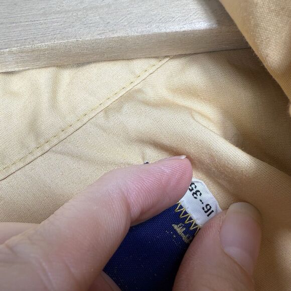 Panhandle Slim Vintage Yellow/Gold Long sleeve Pearlsnap Mens Size 16-35 - Picture 4 of 8